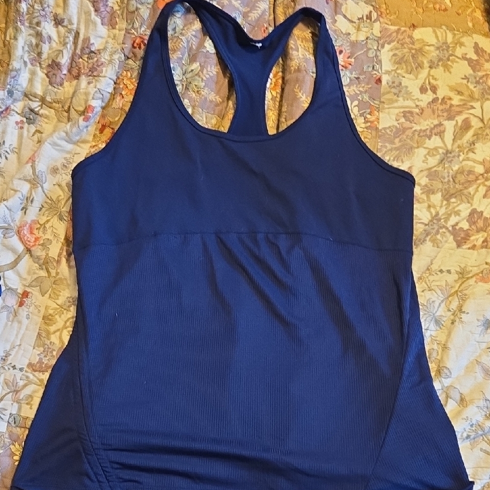 Fabletics Navy Blue Racerback Tank Top